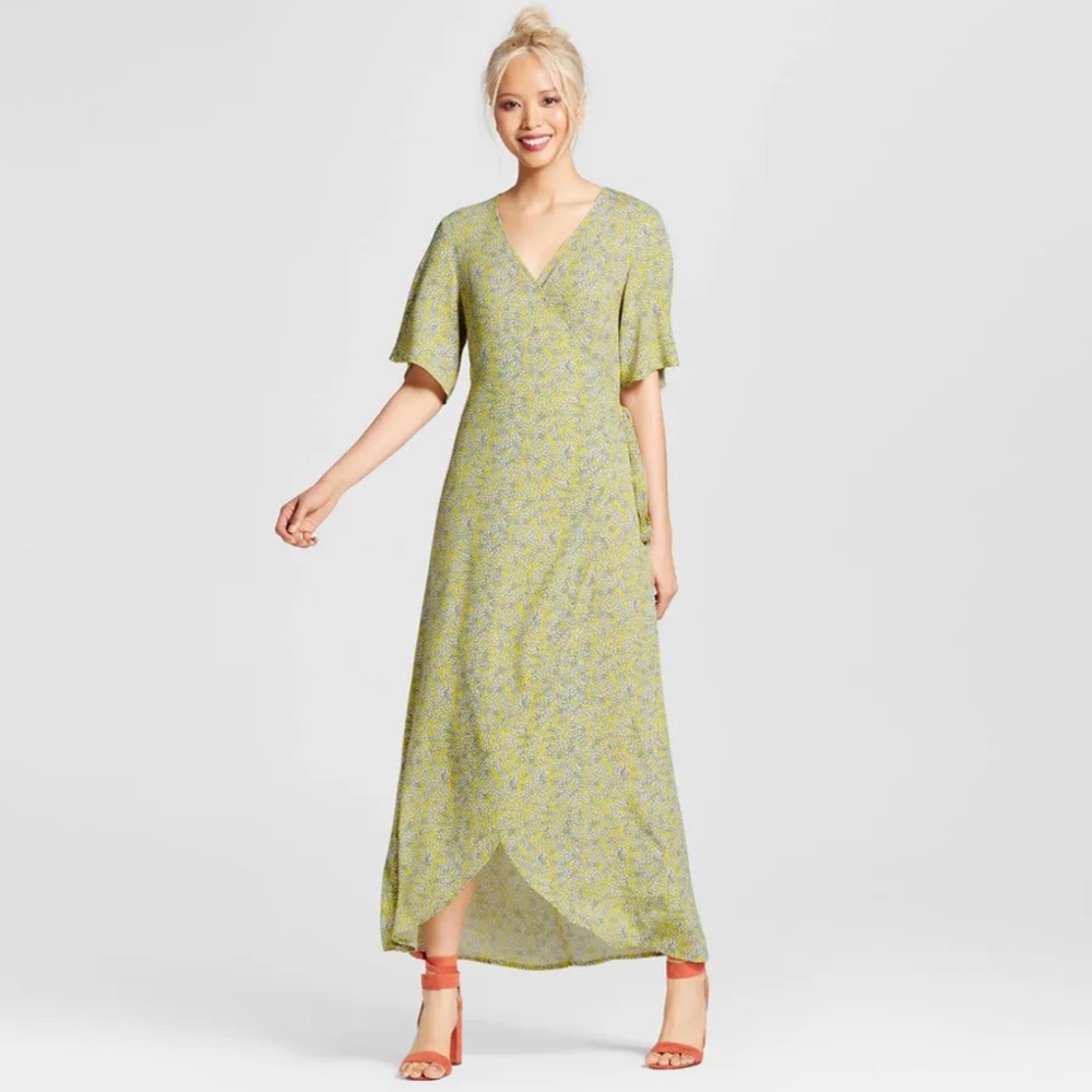 Who What Wear Wrap Floral Maxi Dress